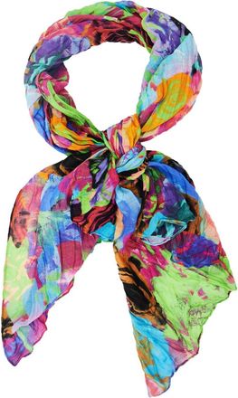 Foulard Desigual Fou_Delicate Patch_re - 180x80cm Viscose - Motif Patché Bleu
