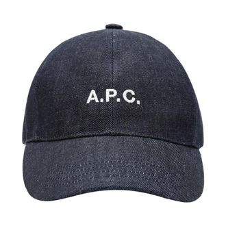 A.P.C. A.p.c. - Charlie Baseball Cap - Dames - Accessoires - Blauw - Maat: 56 CM Katoen