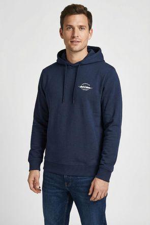 Jack & Jones Plus Size Kapuzensweatshirt JJBRANDON SWEAT HOOD PLS, Herren, Gr. 4XL, navy blazer, angeraute Sweatware, Obermaterial: 60% Polyester, 40% Baumwolle, JACK & JONE