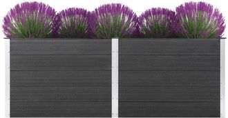 vidaXL Arriate De Wpc Gris 250x100x91 Cm Vidaxl