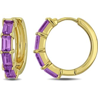 Delmar Semiprecious Stone Hoop Earrings in Purple at Nordstrom Rack