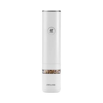Zwilling Zwilling - Enfinigy Molinillo El&eacute;ctrico De Sal Y Pimienta Con Molinillo De Cer&aacute;mica Y Luz Led, Recargable Por Usb, Blanco