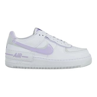 Nike Air Force 1 Shadow Sneaker in White / Lilac Bloom Suede Women Low-Top