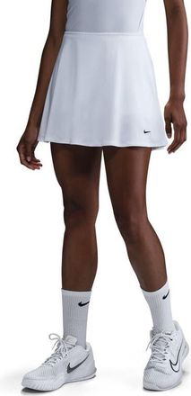 Nike Victory Dri-FIT Mid-Rise Tennis Skort in White/Black at Nordstrom, Size X-Small