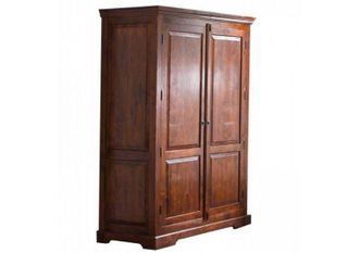 Massivmoebel24 Armadio In Legno Di Acacia 140x65x200 Nougat Laccato Oxford 437