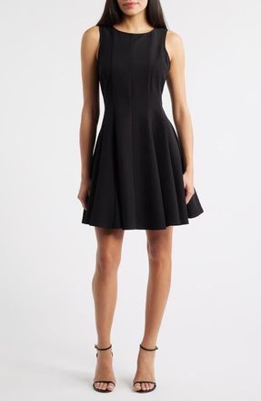 CeCe by Cynthia Steffe Skater Minidress in Rich Black at Nordstrom, Size X-Large