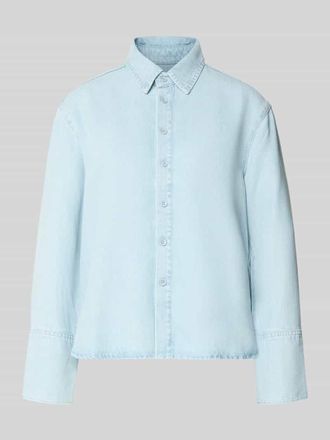 M.A.C Relaxed Fit Hemdjacke aus Lyocell in Denim-Optik in Hellblau, Gr&ouml;&szlig;e XL