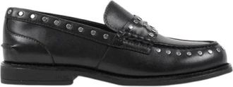 Karl Lagerfeld Mia Studded Loafers - Dames - Loafers - Zwart - 38 EU - Leer - Schoenen