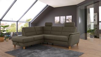 HOME AFFAIRE Ecksofa »Palmera L-Form, B: 236 cm« optional Bettfunktion & Bettkasten, Federkern