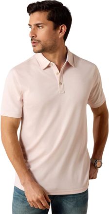 Ariat Mens Shaldon Polo Shirt in Icy Pink Heather, Size 2X-Large, by Ariat