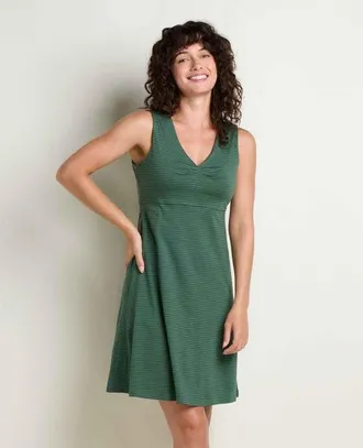 Toad & Co Rosemarie Sleeveless Dress in Cilantro Pattern at Nordstrom, Size Large