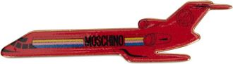 Moschino Airplane Pin - Dames - Broches - Rood - ONE Size - Leer - Accessoires