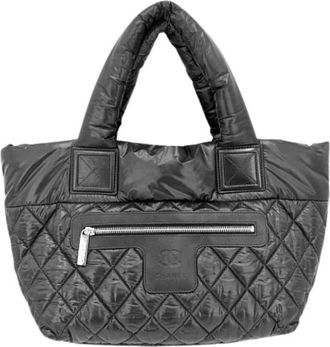 Chanel Pre-owned Vintage Nylon Tote Bag - Dames - Vintage Shopper - Zwart - ONE Size - Nylon - Vintage