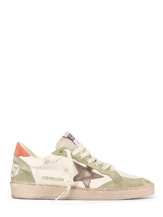 Golden Goose Vintage-Inspired Nappa and Suede Sneakers with Distressed Detailing