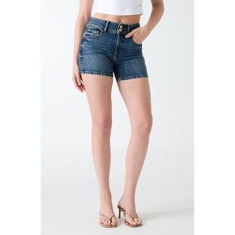 Guess Shape Up Denim Shorts in Bfow-Dark at Nordstrom, Size 27