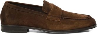 Doucal's penny-strap suede loafers - Brown