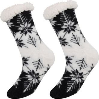 Generic Christmas Slipper Socks for Women Heat Holding Fluffy Sock Knitted Bed Socks Heat Holding Fuzzy Indoor Slippers Cozy Xmas Gifts for Wife Mom Her