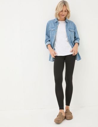 Fat Face FatFace Meribel Black Full Length Leggings