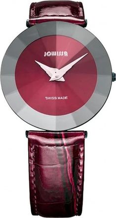 Jowissa Pyramid Horloge - Dames - Accessoires - Rood - Maat: ONE Size Leer