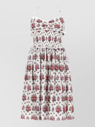 Dolce & Gabbana midi dress halter neck floral print