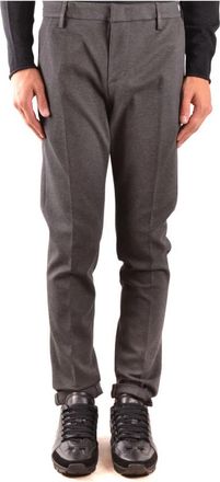 Dondup Stijlvolle Slim-fit Broek - Heren - Slim Fit Broeken - Grijs - W36 - Katoen - Broeken