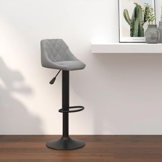 vidaXL Taburete De Cocina De Terciopelo Gris Claro Vidaxl