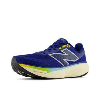 New Balance Mens Fresh Foam X 1080 V14 Shoes, Inkwell/Silver Metallic/Ginger Lemon, 8