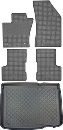 OEM Jeep Renegade Suv (5 Puertas) Desde Septiembre De 2014. Juego: Alfombrillas De Goma Para Coche + Alfombrilla Para Maletero