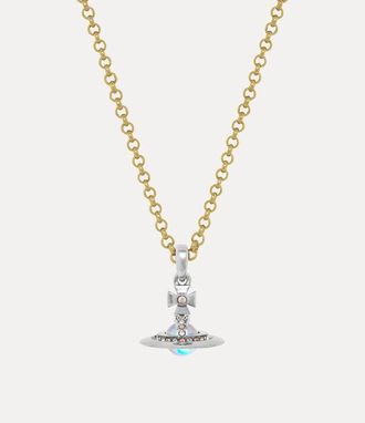 Vivienne Westwood Man. New Petite Orb Pendant Necklace Platinum-gold-crystal-ab-white-crys Platinum-gold-crystal-ab-white-crys Men