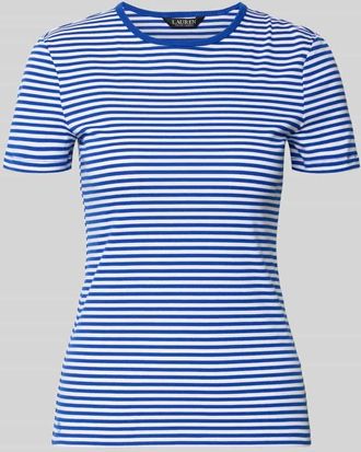 Lauren Ralph Lauren T-Shirt mit Rundhalsausschnitt Modell ALLI in Blau, Größe XXL