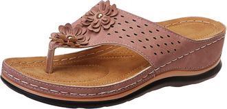 Generic Orthopedic Sandals for Women with Arch Support,Comfortable Platform Wedge Sandals for Women 2026 Summer Casual Fashion Slip on Walking Shoes Beach Vac