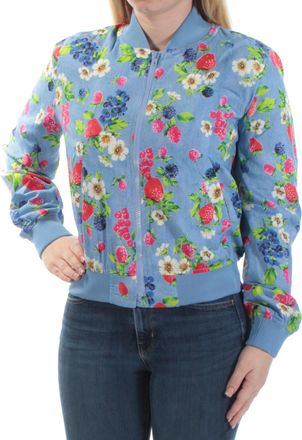 Love Moschino Womens Jacket, Multicoloured (Azur/Softfruits 0022), 36 (Manufacturer Size: 40)