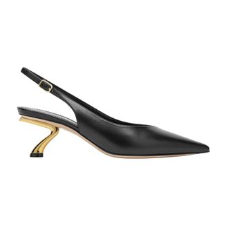 Ferragamo Pumps, female, Black, Size: 6 1/2 US Flat Slingback