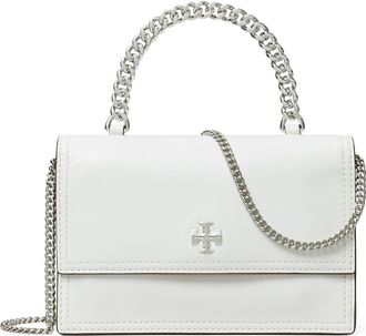 Tory Burch Kira Distressed Mini Top Handle Wallet on a Chain in Bianco at Nordstrom