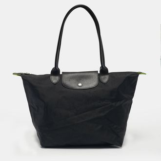 Longchamp Black Nylon Large Le Pliage Tote