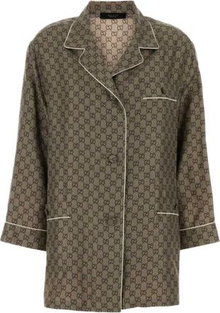 Gucci Beige Regular Logo Shirt