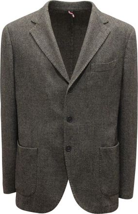 Santaniello Wollen Blend Jas - Heren - Blazers - Bruin - XL - Wol - Jassen