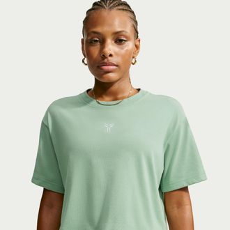 Nike Womens Kobe Dri-FIT Cropped Basketball T-Shirt in Green | IO8289-006