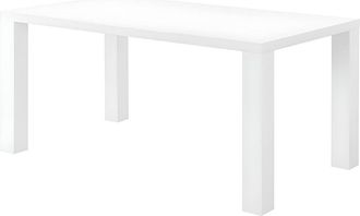 Vente-Unique Mesa de comedor MONICA - 6 comensales - MDF lacado blanco
