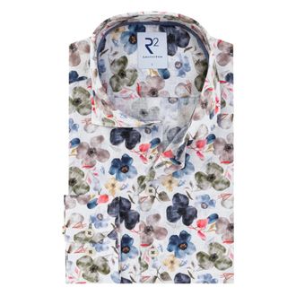 R2 Amsterdam Casual Shirts, male, Multicolor, Size: 2XL Long Sleeve Shirt 132.Wsp.019