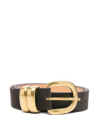 By Malene Birger Zoira suede-buckle belt - Brown