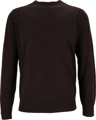 Ballantyne Brown Wool Round-Neck Sweater