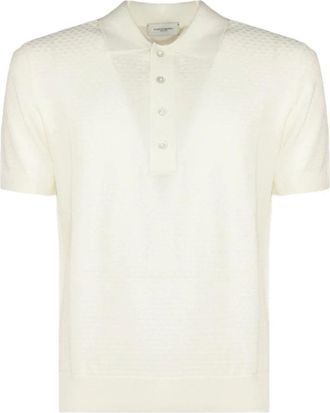 Paolo Pecora Sweater Polo - Heren - Polos - Beige - 2XL - Tops
