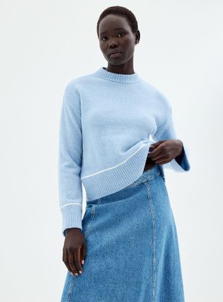 Kaffe Womens Contrasting piping felted sweater