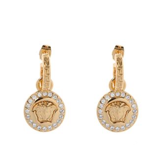 Versace La Medusa Crystal Earrings - Dames - Oorbellen - Geel - ONE Size - Accessoires
