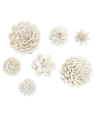 Two's Company 7Pc Flower Wall Sculptures