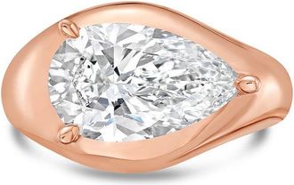 Diana M. Jewels 18KT ROSE GOLD LAB GROWN PEAR SHAPE DIAMOND FASHION RING WEIGHING 8.00 CTS TW