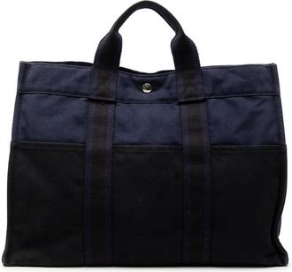 Herm&egrave;s Pre-owned Hermes Bicolor Canvas Fourre Tout MM Ladies L14E3RCTLYX1R7JC