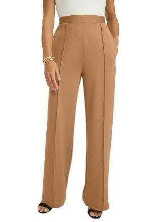 Jessica London PerfectEase Wide Leg Pant in Brown Maple at Nordstrom, Size Medium