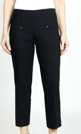 Elliott Lauren Cropped Cargo Pocket Pant In Black